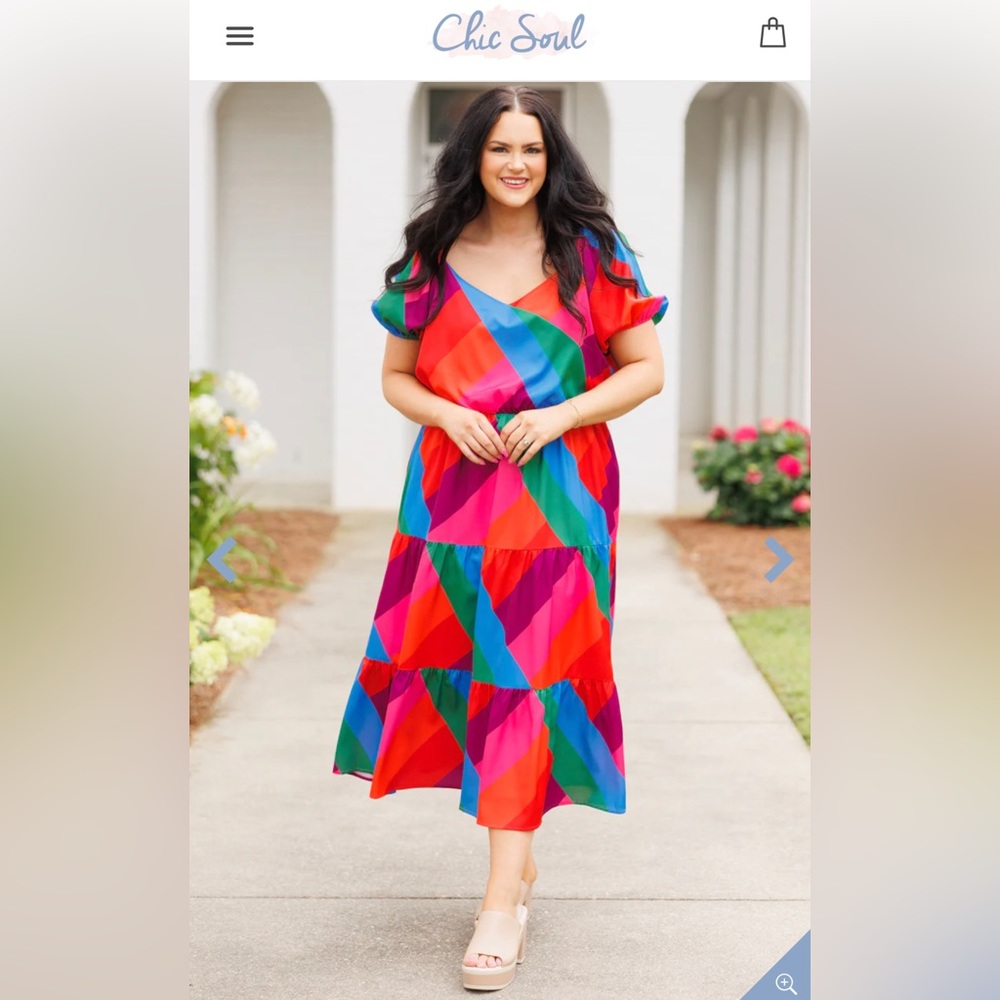 Colorful MIDI dress
